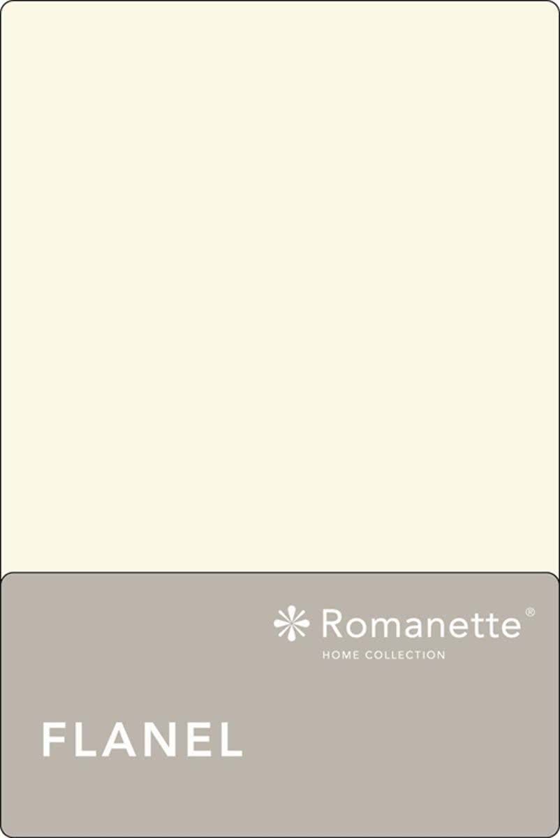 Romanette flanellen laken - Ivoor - Lits-jumeaux (240x260 cm)