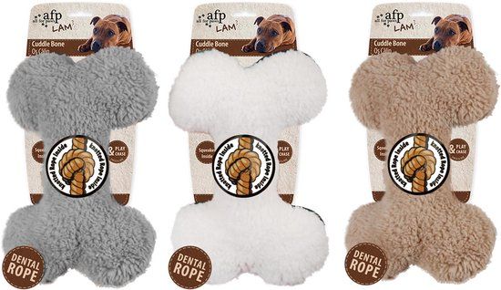 AFP Lamswol - Plush Bone - 23cm - Grijs/Wit/Bruin