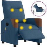 vidaXL Massagestoel Elektrisch Verstelbaar Stof Blauw