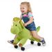 VEVOR Rijpaard op Wielen 55 cm, Groene Dinosaurus