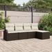 Maison Exclusive - Set de 5 meubles de jardin avec coussins, polyrotin brun et blanc