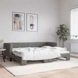 Maison Exclusive Lit gigogne, gris foncé, 80x200 cm, rembourré