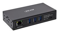 InLine 35396I USB 3.2 Gen 1 Type-C Hub met 4 poorten (3x USB-A, 1x RJ45) - Zwart