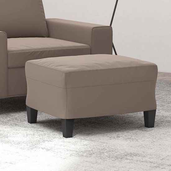 vidaXL Voetenbank 60x50x41 cm microvezelstof taupe