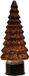 Anna's Collection LED glazen kerstboompje 20 lampjes metallic brons 13 x 35cm