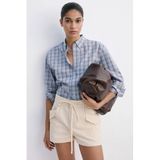Mango Straight Leg Short - Beige