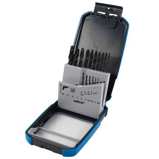 wolfcraft Metaalboorset 16 delig - Ø 1 tot 10 mm