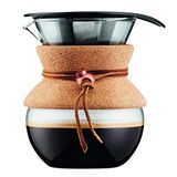 BODUM 11592-109 Giet over koffiezetapparaat met permanent filter, 0,5 l, kurk, meerlagig, 14 x 12,1 x 14,5 cm