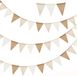 oCreon Vlaggenslinger voor buiten - Weerbestendig - Beige - 12 m - Boho-decoratie