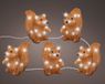 Lumineo Lichtsnoer - 5 verlichte eekhoorns - LED lichtsnoer - 17,5 x 200 x 13,5 cm - kerstverlichting
