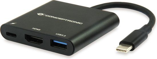 Conceptronic DONN01B USB Hub - Black