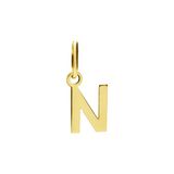 Lucardi Dames 14 karaat gouden letter hanger alfabet - Hanger - 14 Karaat Goud - Goud