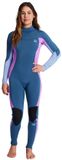 Billabong Synergy 4/3 Mm Combinaison Néoprène Femme Manches Longues Zip Dorsal Bleu 14 Femme