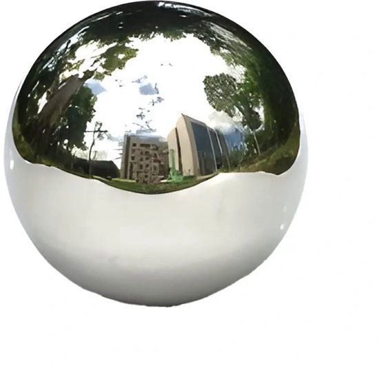 Buitengewoon de boet Deco Heksenbol Zilver Glans Roestvrij Staal 20 cm