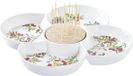 DKD Home Decor Snackdienblad Bamboe Keramiek Natuurlijk Rond
