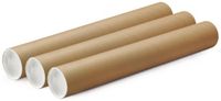 Merkloos Poster koker van karton - 4x - 330 x 40 mm - Bruin