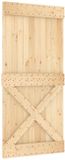 vidaXL Schuifdeur NARVIK Naturel en Zwart 95 x 210 cm
