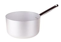 Pentole Agnelli Professionele Aluminium 3 Mm. Diepe steelpan met Buisvormig Staalhandvat, Diameter 28 Cm, Zilver