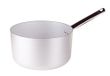 Pentole Agnelli Professionele Aluminium 3 Mm. Diepe steelpan met Buisvormig Staalhandvat, Diameter 28 Cm, Zilver