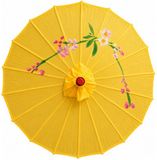 Merkloos Aziatische Chinese decoratie paraplu - geel - 41 x 56 cm
