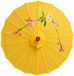 Merkloos Aziatische Chinese decoratie paraplu - geel - 41 x 56 cm