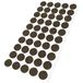 Adsamm® 50 x Zelfklevende Viltglijders Bruin ø 16 mm Rond 3,5 mm Dik