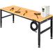 VEVOR Werkbank, 1549 x 508 mm werkplaatstafel, in hoogte verstelbaar 688-910 mm, 900 kg capaciteit, incl. stroomaansluitingen, hardhouten oppervlak, metalen frame & voetpads, ideaal voor garage