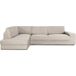 ECOMMERC3 Bankhoes voor chaise longue, hoekdeel links met zeer elastische rugleuning, bekleding voor chaise longue, linnen, ademend, met schuim en elastieken, rechts of links