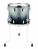 PDP Concept Maple Floor Tom, 14" x 12", Silver to Black Fade