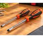 HAMMERSCHMITT Jeu de 2 tournevis avec 2 embouts différents (SL5x100 mm / SL6x100 mm) – Produit de catégorie B (déstockage) – vérifié – Orange/Noir