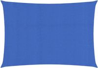 vidaXL Zonnezeil 160 g/m² 2x3,5 m HDPE Blauw