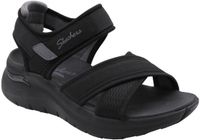 Skechers Vrouwen Platte Sandalen Zwart Maat 41