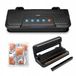 huslog Vacuümmachine 110W met foliedispenser & geïntegreerde cutter, 32 cm dubbele lasnaad, 6 modi Dry/Moist/Thick/Pulse/Seal/Pomp, -65 kPa, led-display, geschikt voor zakken & rollen, sous-vide