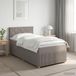vidaXL Boxspringbed met matras en hoofdeinde Taupe 100 x 200 cm Stof