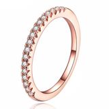 LGT JWLS Lookinggoodtoday Dames Ring Verguld Rose Kleurig met Zirkonia-16mm