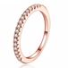 LGT JWLS Lookinggoodtoday Dames Ring Verguld Rose Kleurig met Zirkonia-16mm
