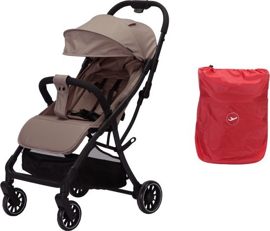 X Adventure Ranger Compact Buggy / Plooibuggy tot 22 kg Lichtgewicht &amp; Compact voor het vliegtuig - Taupe