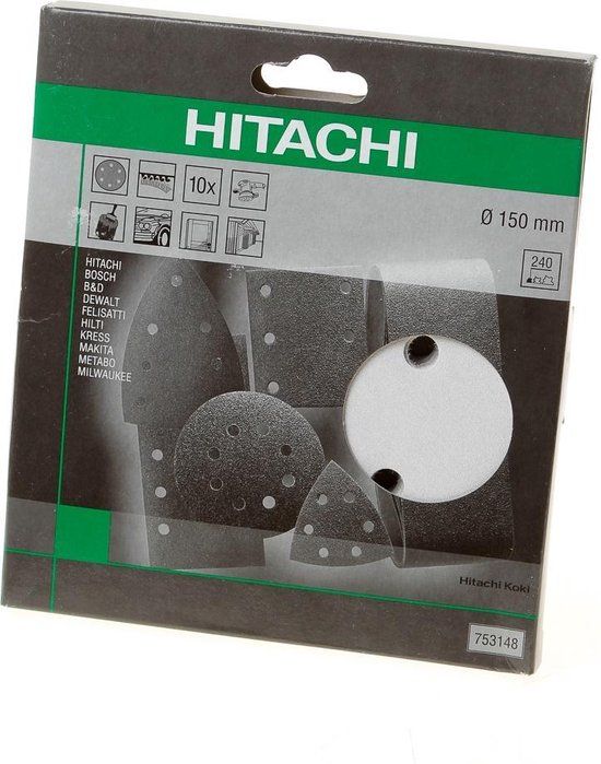 HiKOKI Schuurschijf diameter 150 K240 velcro wit (10 st)