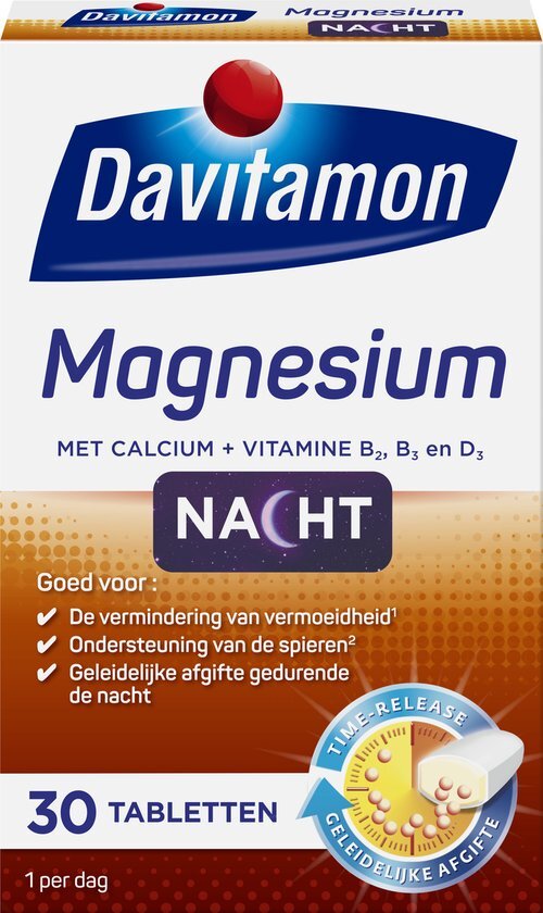 Davitamon Magnesium voor de nacht 30 tabletten