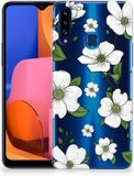 B2Ctelecom Trendy Samsung Galaxy A20s Case - Dogwood Flowers - TPU Back Cover