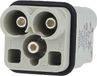 HARTING Han Q2/0 steekcontact (M), axiale schroefklem, 2-polig + PE, 400V, 40A - 1 pièce