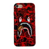 Hoolcase Zachte hoes voor iPhone 7, iPhone 8, iPhone SE, haaiengezichtsfans, haaientanden, kinderen, jongens, schattige en grappige cartoon, TPU-beschermhoes