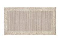 BIANCHERIAWEB Suardi Tapijt voor slaapkamer en woonkamer, 65 x 110 cm, antislip, gestreept, 2 stuks, zandkleuren