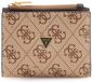 GUESS Milano Bifold Top Zip Wallet Beige Brown