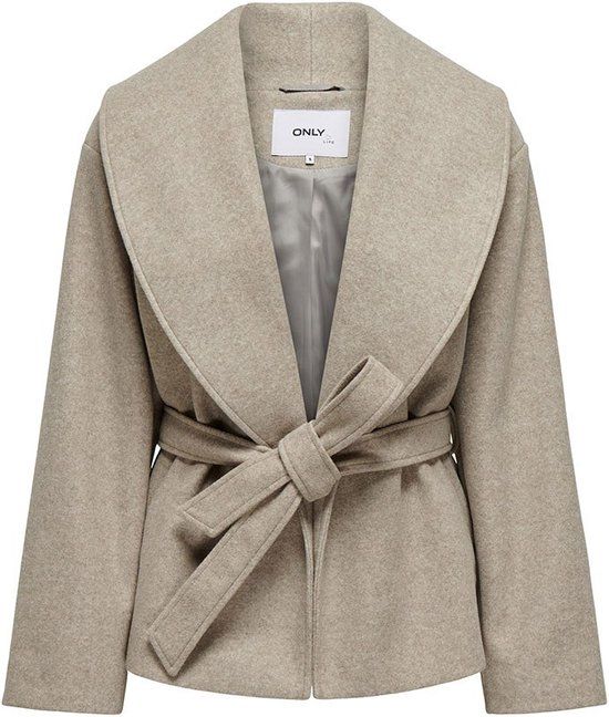 ONLY ONLAUGUSTA LIFE SHORT COAT OTW NOOS 15314352 Fungi - Beige - S