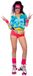 Wilbers & Wilbers Jaren 80 & 90 Kostuum - Retro Jaren 80 Hotwheels Skater - Vrouw - Blauw, Roze - Maat 34