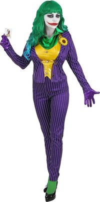 Widmann Joker Kostuum | Zwaar Gestoorde Joker Batman | Vrouw | XS | Halloween | Verkleedkleding