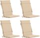 vidaXL - 4-delige hoogrugkussen GEMERT - 4 pcs - 100% Polyester - Crèmekleurig