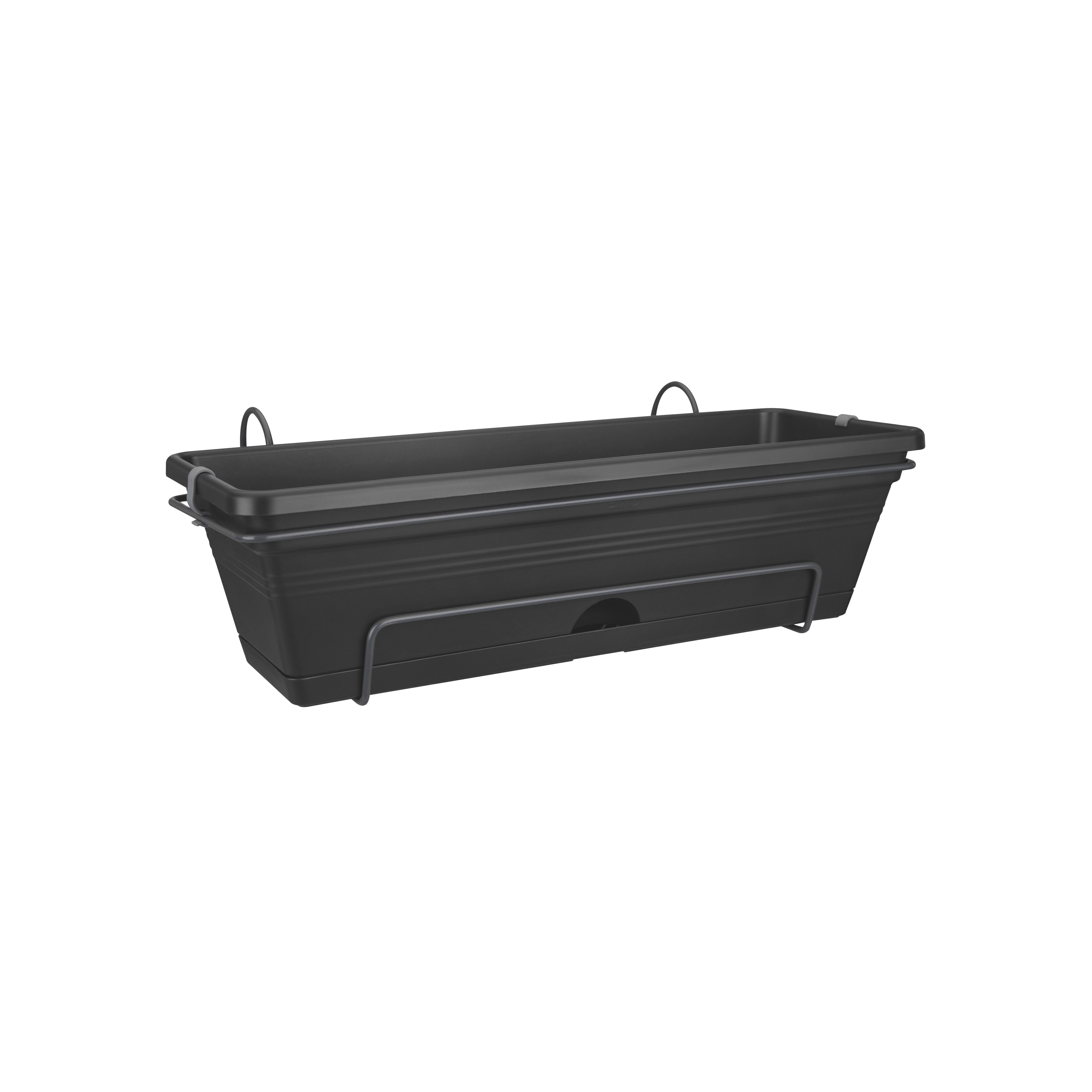 Elho Green Basics Trough - Plantenbak - Zwart - 49x18x14 cm