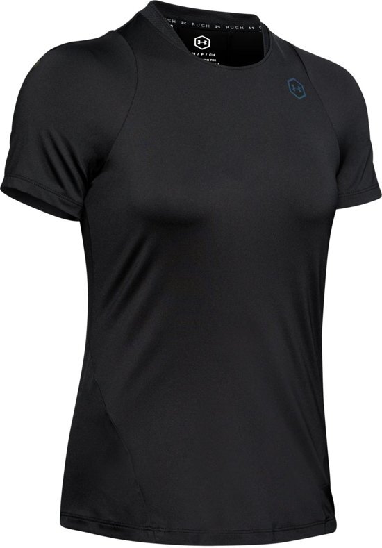 Under Armour Rush Sportshirt Dames - Zwart - Maat S